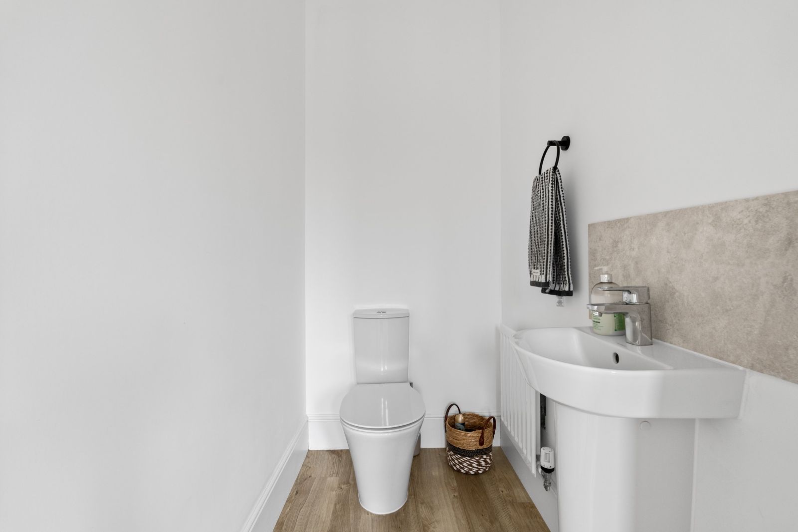 The downstairs cloakroom