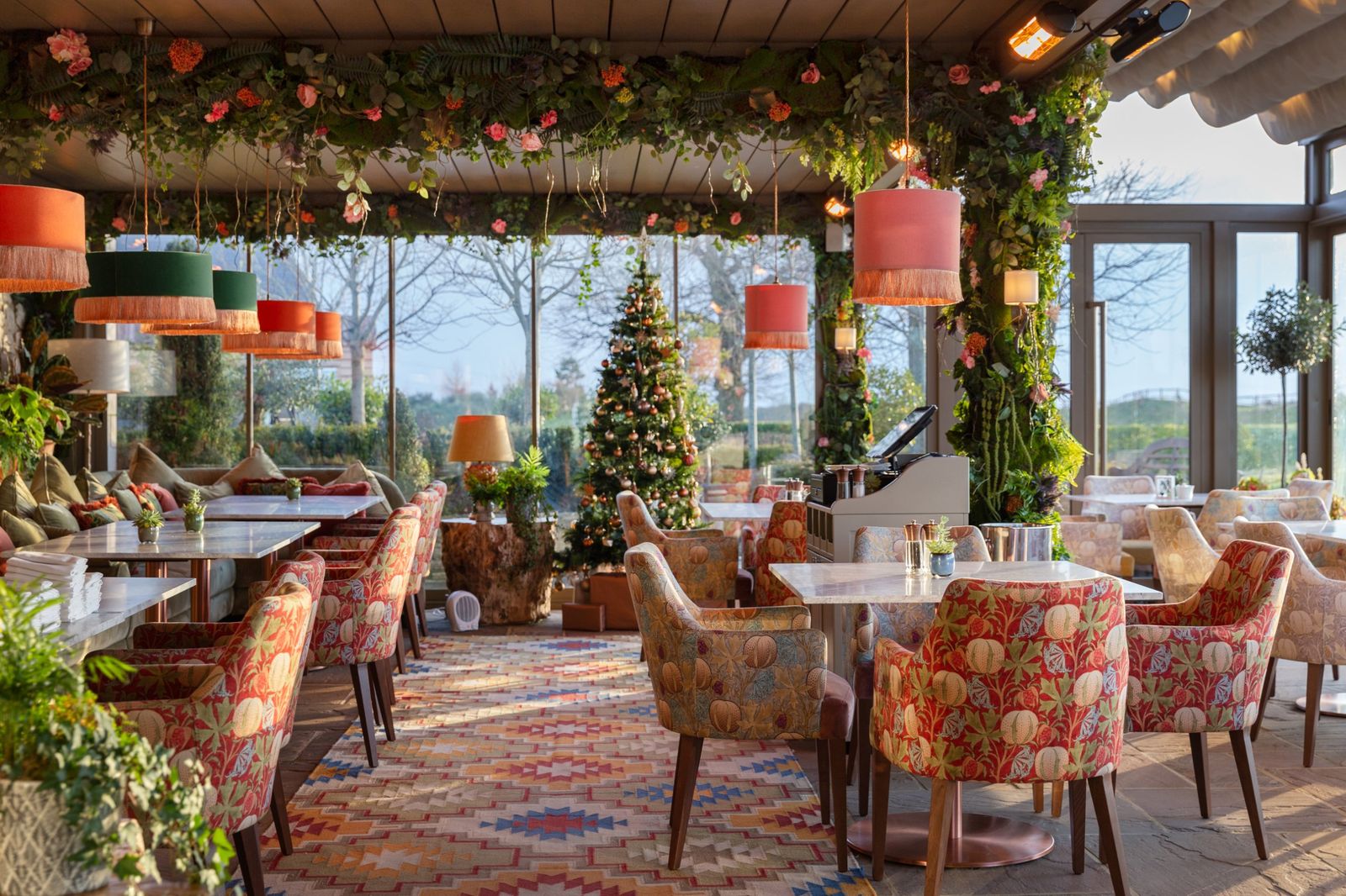 The Centurion Club restaurant dressed for winter