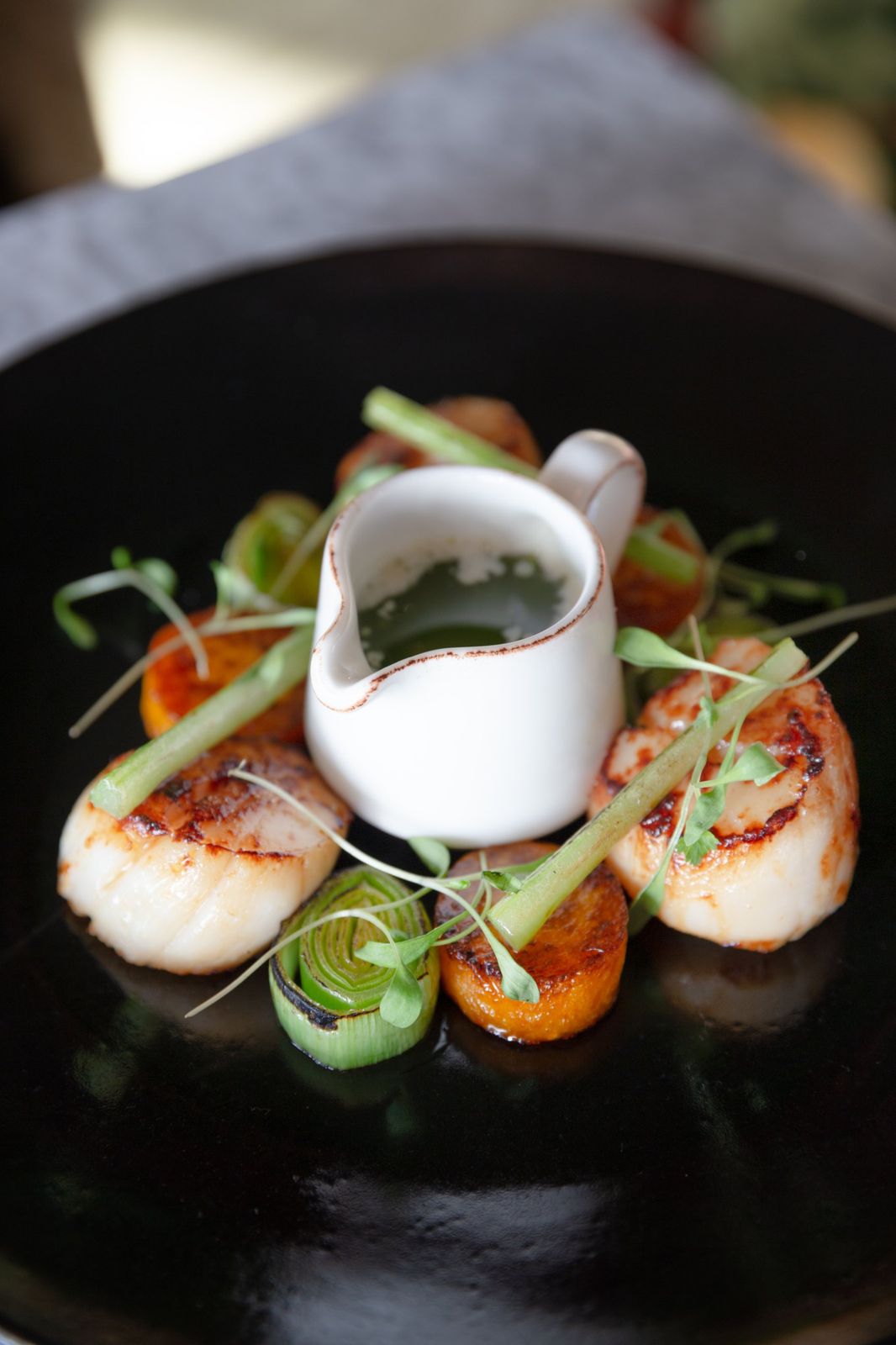 Seared scallops at Centurion Club