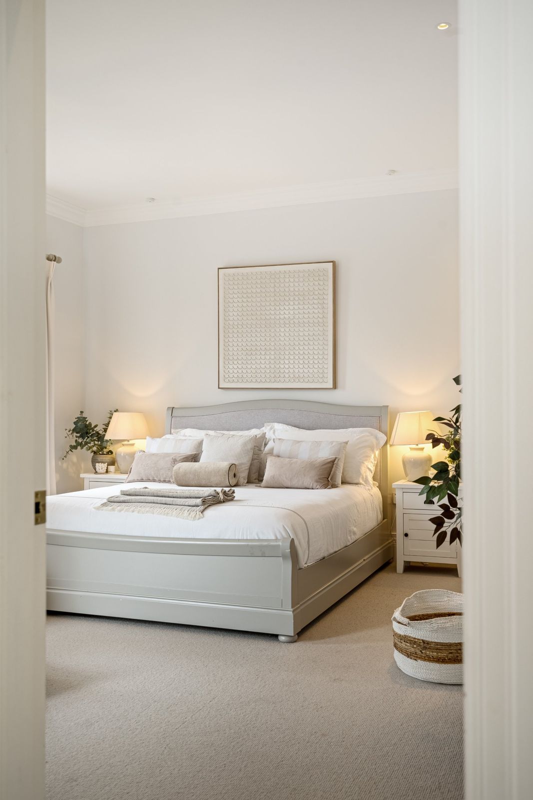 The main bedroom seen through the doorway