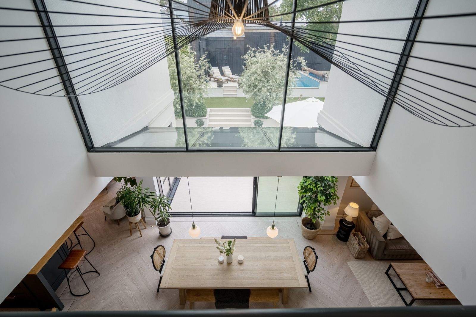 The dining room from the landing above